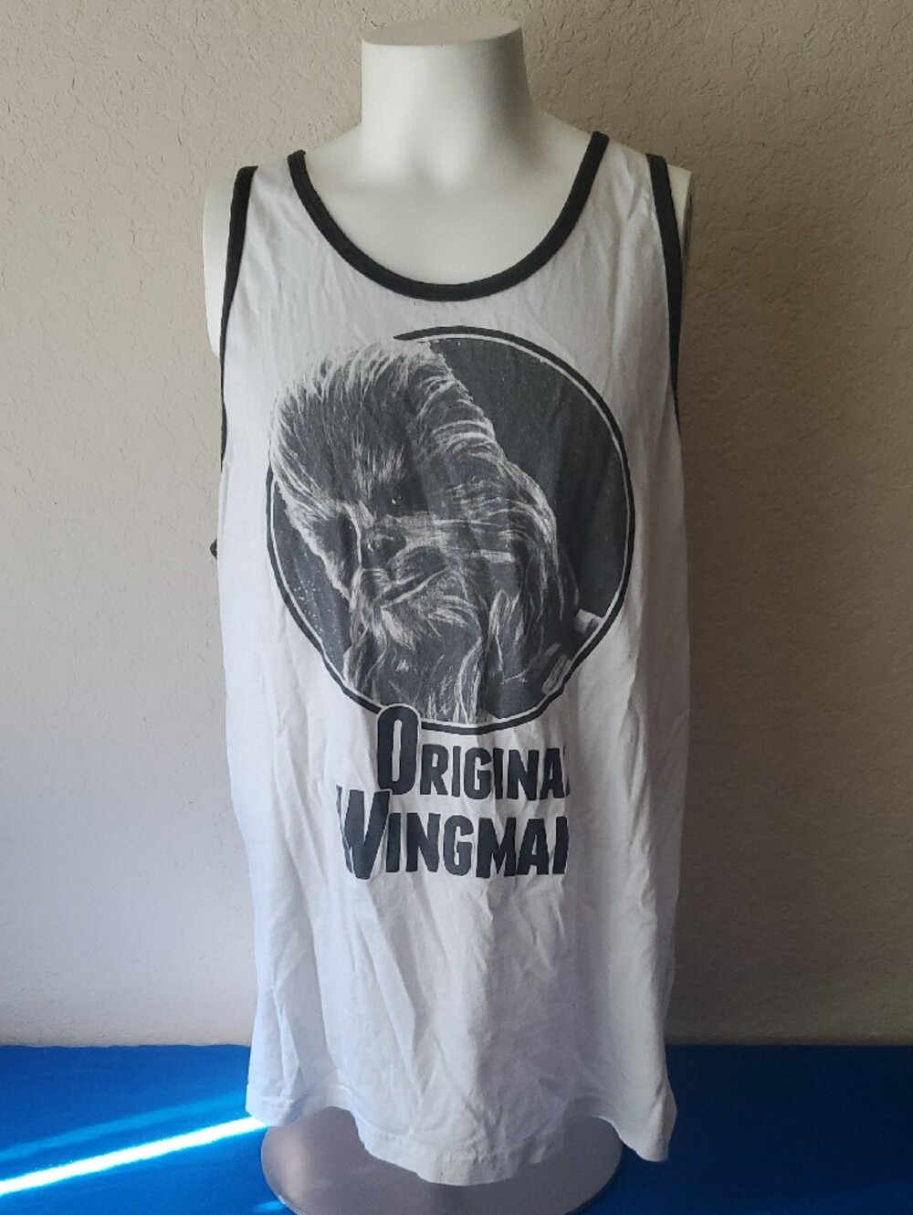 Star Wars Chewbacca Original Wingman Ringer Tank Top Men's XXL White Graphic